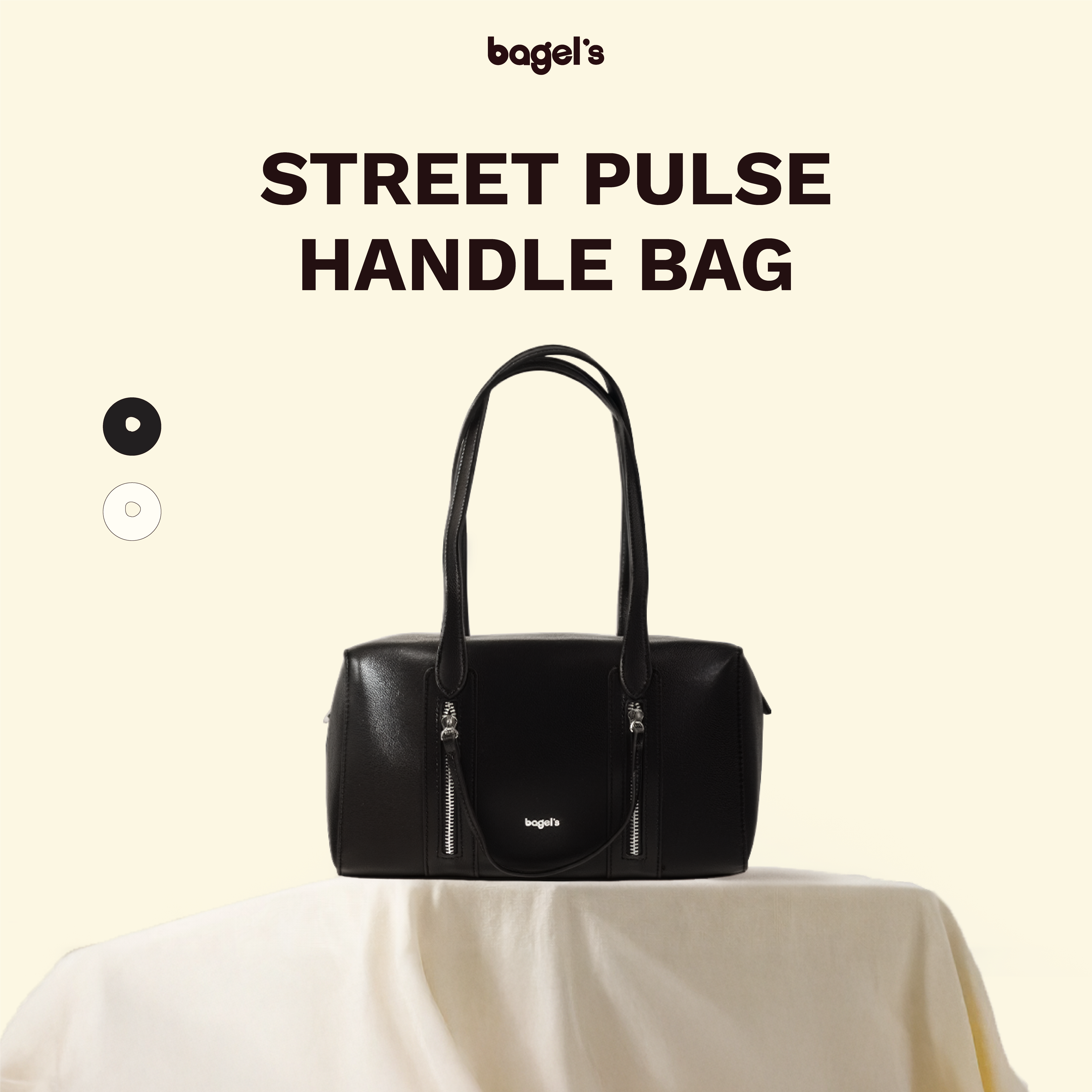 [KIKY] Bagel's Street Pulse Handle Bag